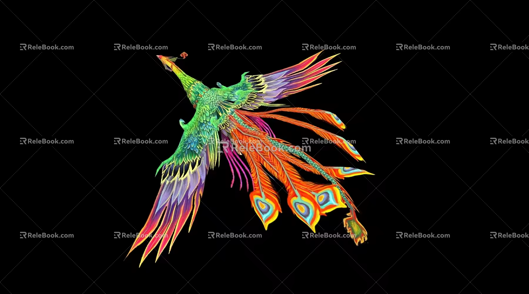 With bound phoenix 3d model