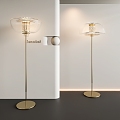 Modern Floor Lamp Glass Floor Metal Floor Lamp 3d model