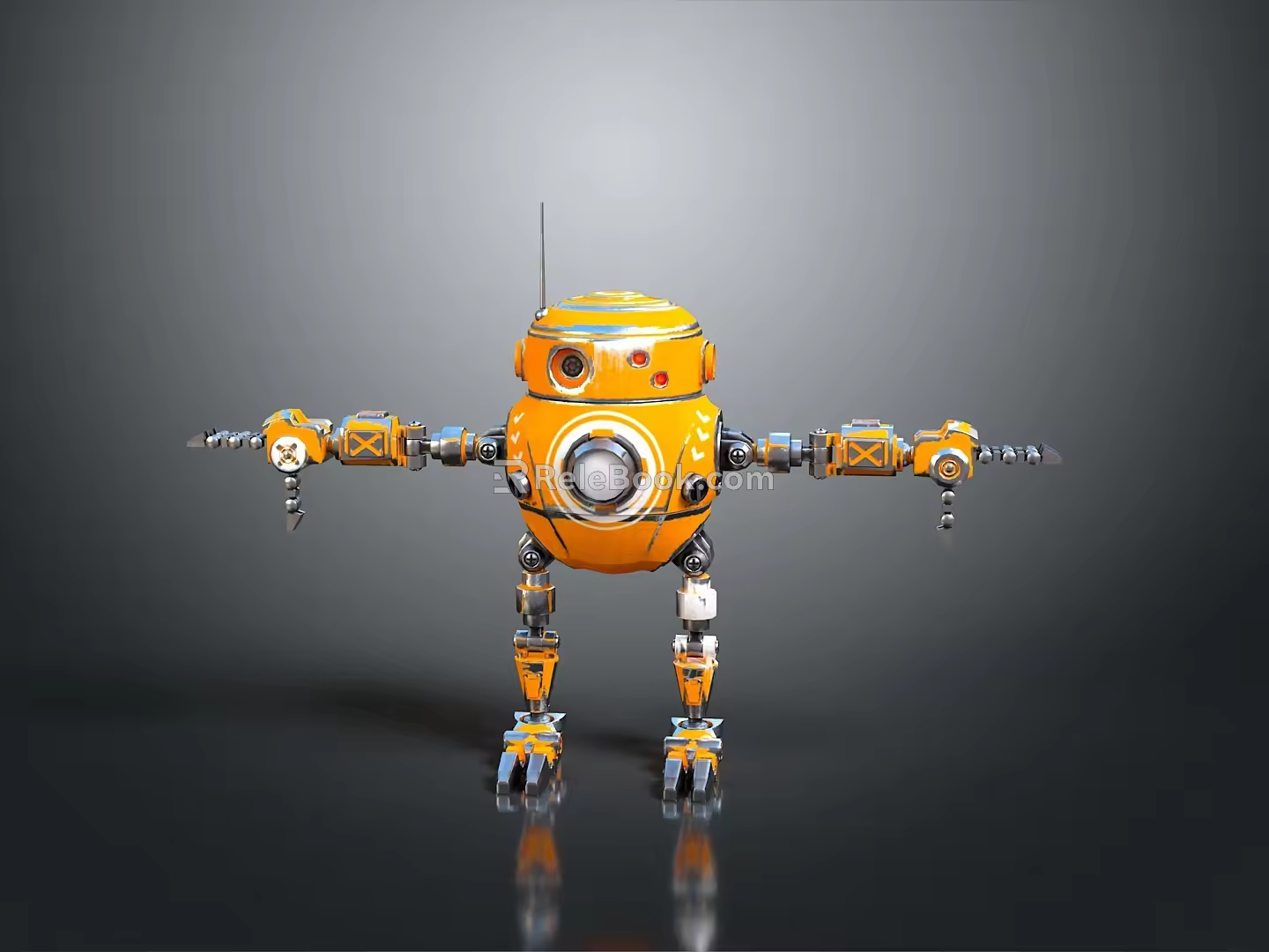 Robot Assistant Small Robot Butler Robot Butler Figure Game Figure 3d model