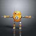Robot Assistant Small Robot Butler Robot Butler Figure Game Figure 3d model