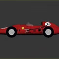 Red Vintage Race Car Featuring Number 04 Streamlined Design And Open Cockpit