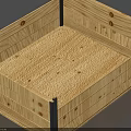 Wooden Square Storage Box With Black Borders Simple And Practical Design For Household Organizing