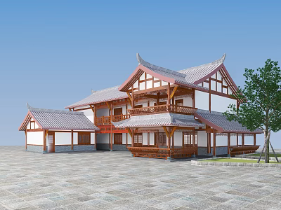 Chinese antique building 3d model