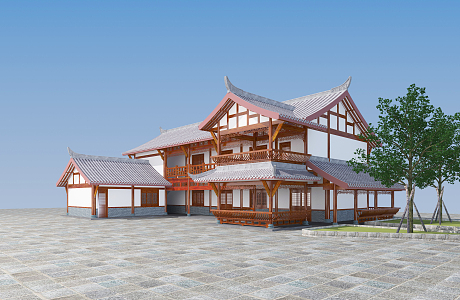 Chinese antique building 3d model