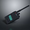 Black Tactical Weapon Communication Device Featuring Digital Display And Antenna 3d model