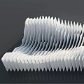 Modern Wavy 3D Textured White Wall Decor For Contemporary Home Interior