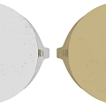 Modern Metal Coffee Table With Gold And Silver Finish Shiny Surface Arched Cutouts