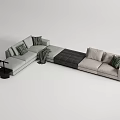 Modern corner sofa multiplayer corner sofa 3d model
