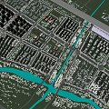 Aerial Planning Layout of Modern Residential Community With River And Green Spaces