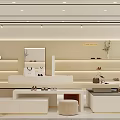 Luxury Clothing Store Interior With Elegant Display Shelves And Mirror Decorations