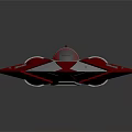 Futuristic Pink And White Spaceship Model With Sleek Design And Dual Engines