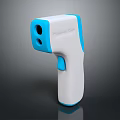 Medical Device Handheld Non Contact Forehead Thermometer With White And Blue Design For Temperature Check