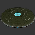Unidentified Flying Object With Saucer Shape Green Top Lights And Blue Base Lights