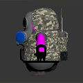 Tactical Weapon Character In Camouflage Uniform With Silver Gas Mask And Pink Sleeves