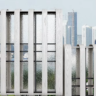 Modern partition glass partition 3d model
