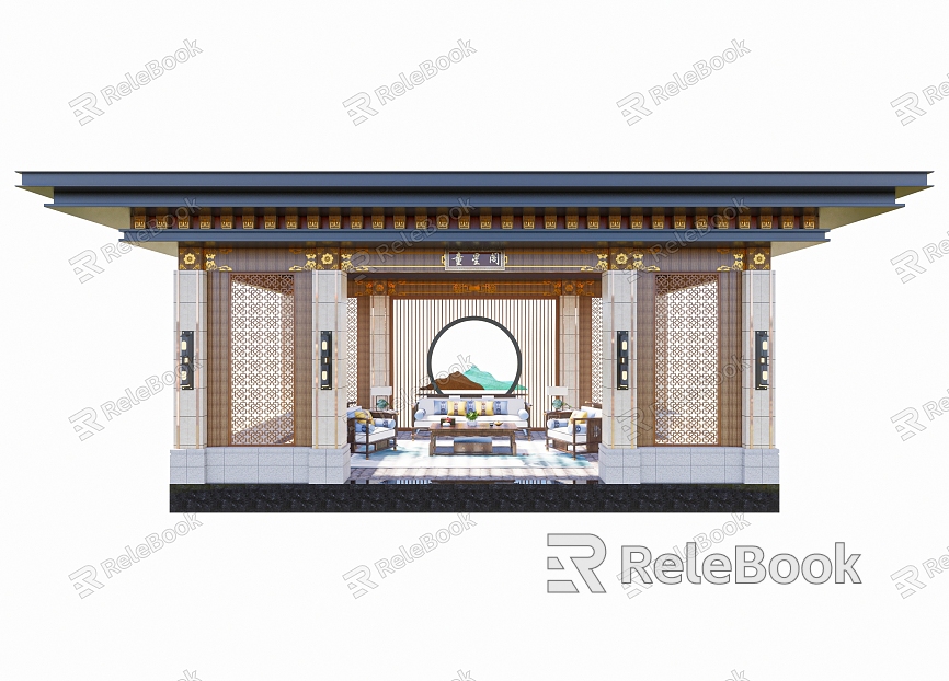 Landscape Pavilion Gazebo model