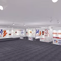 Jingshi Exhibition Booth Design With Chinese Style Red Lanterns Drums And Product Displays