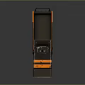 Orange And Black Storage Box With Open Lid Internal Tray For Daily Use
