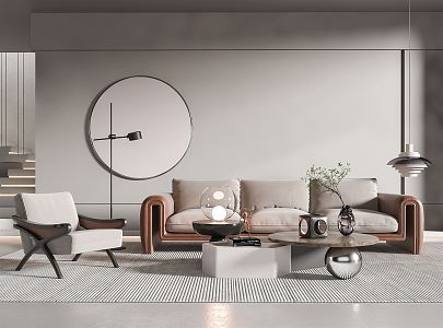 modern living room 3d model