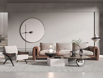 modern living room 3d model