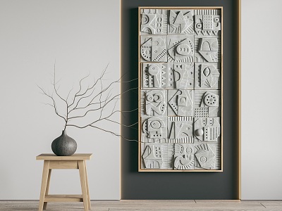 Middle Ancient Wall Decoration model