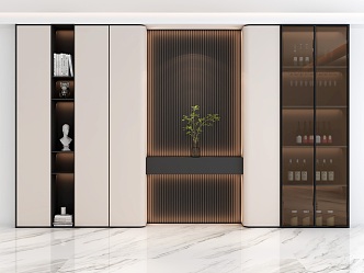 Display Cabinet Wine Cabinet Storage Cabinet 3d model