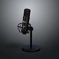 High Quality Professional Black Microphone With Adjustable Stand For Studio Recording