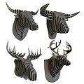 Modern Animal Wall Decorations Animal Head Wall Hanging Ornaments 3d model