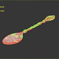 Elegant Silver Spoon Design With Intricate Ornate Handle And Shiny Surface For Daily Tableware