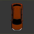 Orange SUV Exterior Design With Modern Sporty Style And Reflective Surface Details