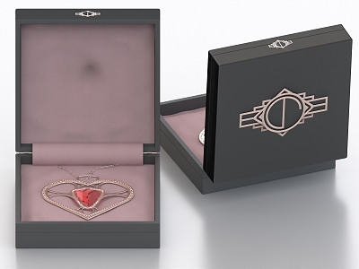 Necklace Jewelry Pendant Jewelry Box Necklace Box Ring Box Jewelry Box 3d model