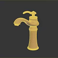 Elegant Copper Bathroom Faucet With Modern Single Handle Design And Shiny Finish