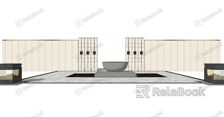 New Chinese style landscape wall Enclosing wall model