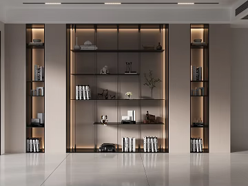 Modern bookcase whole house customization (ID:ggach532242)