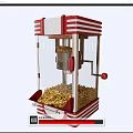 Commercial Red White Popcorn Machine With Transparent Window Stainless Steel For Parties Cinemas