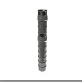Silver Cylindrical Mechanical Equipment With Precision Machined Sections And Metallic Finish