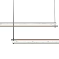Sleek Modern Linear Pendant Light With Marble Accent For Dining Room Interior 3d model