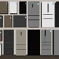 Various Modern Refrigerators and Freezers in Different Colors and Styles for Home Use