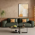 Modern double sofa 3d model