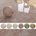 Marble Sphere Components Showcasing Various Colors For Interior Decoration 3d model