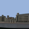 Modern School Building With Multi Story Structure Multiple Windows And Waterfront View