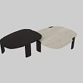 Modern Minimalist Coffee Table With Wooden Top And Dark Cylindrical Legs Design