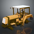 Yellow Road Grader With Cab And White Roof Mechanical Construction Equipment