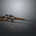 Tactical Sniper Rifle Featuring Wooden Stock Sniper Scope And Metal Barrel