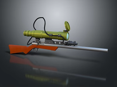 Sniper rifle sight sniper rifle sci-fi sniper rifle semi-automatic rifle combat rifle 3d model