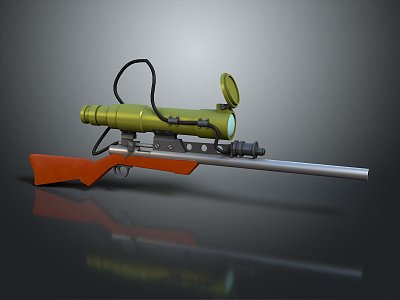 Sniper rifle sight sniper rifle sci-fi sniper rifle semi-automatic rifle combat rifle 3d model