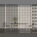 Modern Metal Room Dividers With Various Geometric Grid Patterns And Designs 3d model