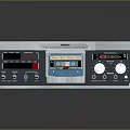 Vintage Philips Computer Cassette Recorder With Retro Design Display Screen And Control Buttons 3d model