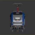 Modern Blue and White Electric Locomotive Model with Red Pantographs and CR Logo