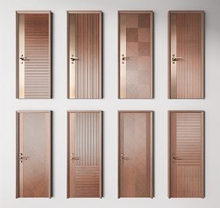 Modern swing door combination 3d model